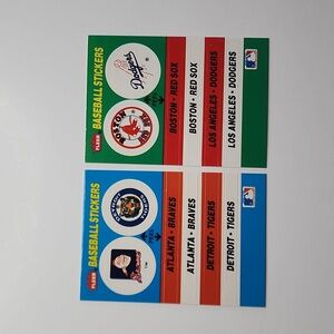 1988 FLEER BASEBALL STICKER CARDS ~ 2 CARDS